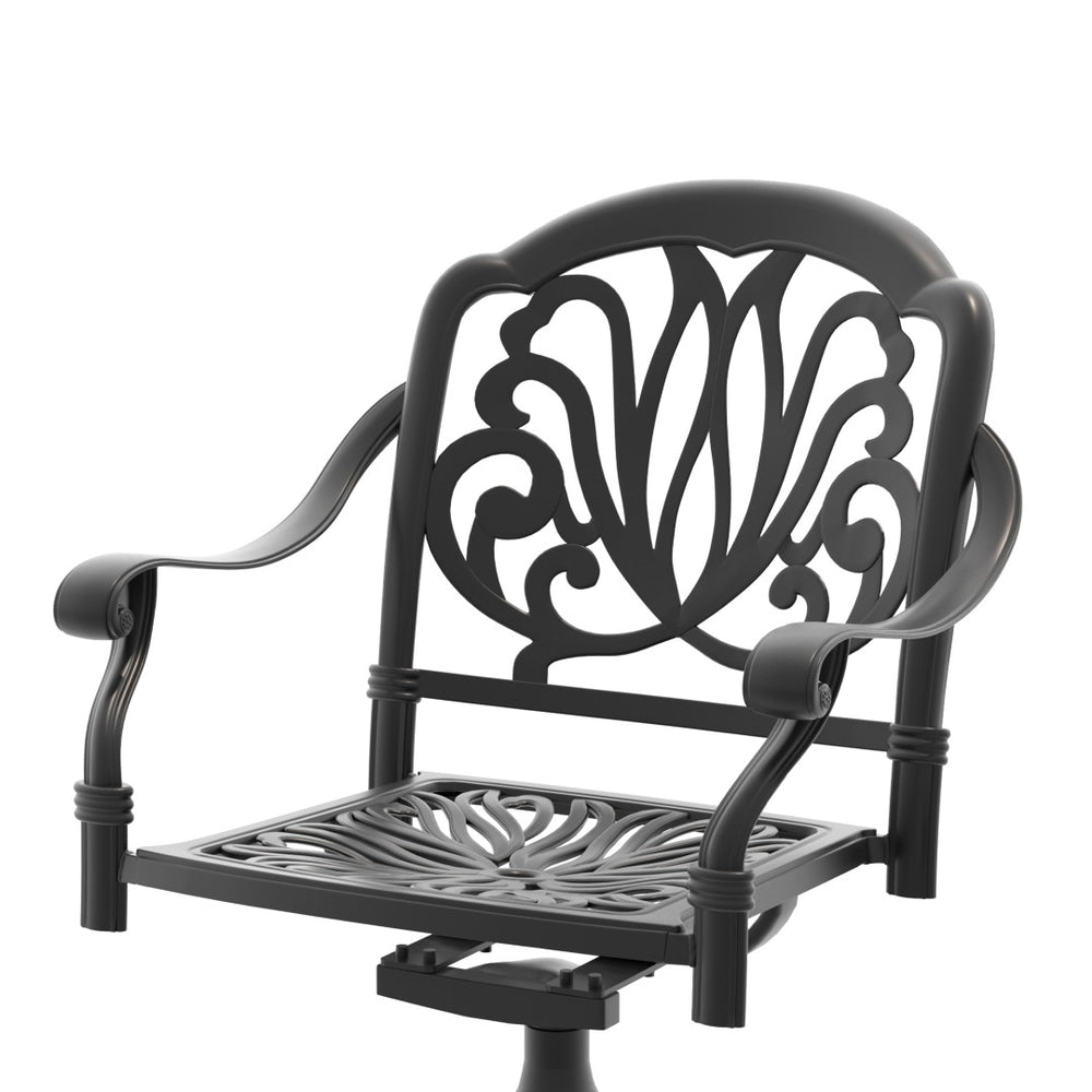 English Elm Cast Aluminum Swivel Rocker Pair Rust Proof Patio Seating for Deck or Poolside W1710P251326
