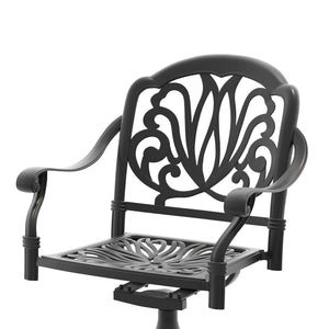 English Elm Cast Aluminum Swivel Rocker Pair Rust Proof Patio Seating for Deck or Poolside W1710P251326
