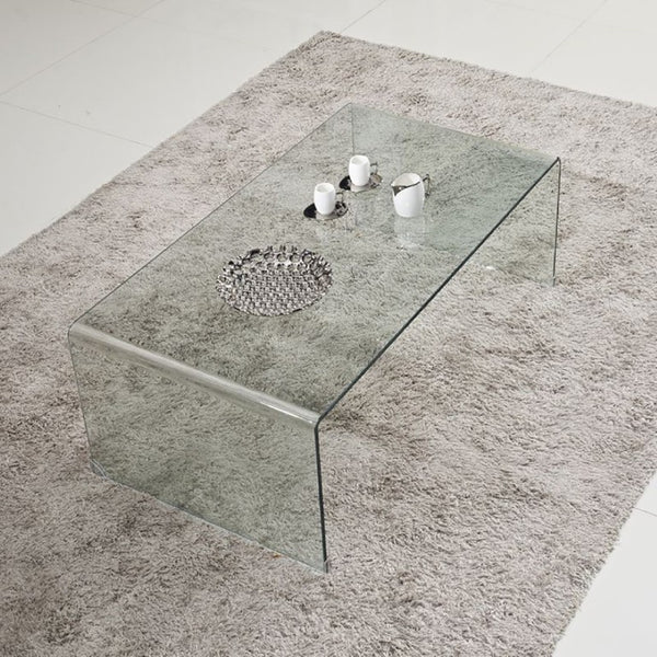 English Elm Big Tempered Glass Coffee Table Low Profile Sliding Panel Design for Living Rooms W1718P234153