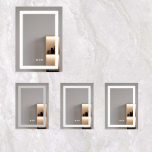 English Elm 26x20 Aluminum Led Medicine Cabinet Anti-fog Dimmable Mirror Recessed or Surface Mount W1738100833