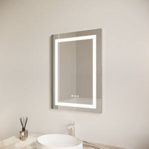 English Elm 26x20 Aluminum Led Medicine Cabinet Anti-fog Dimmable Mirror Recessed or Surface Mount W1738100833