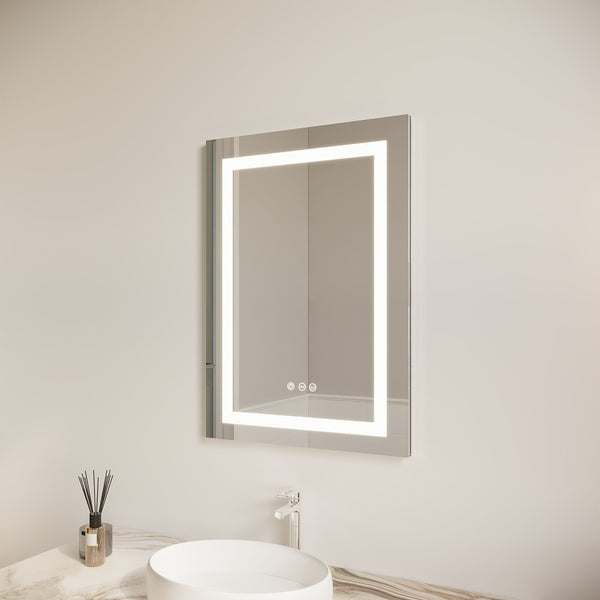English Elm 26x20 Aluminum Led Medicine Cabinet Anti-fog Dimmable Mirror Recessed or Surface Mount W1738100833