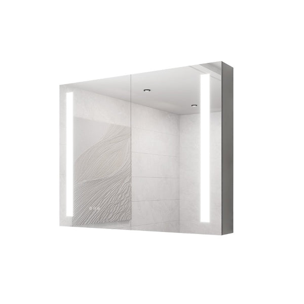 English Elm 36 X 30 Aluminum Medicine Cabinet Led Lighted Vanity Mirror Anti-fog Dimmable Bath W1738100836