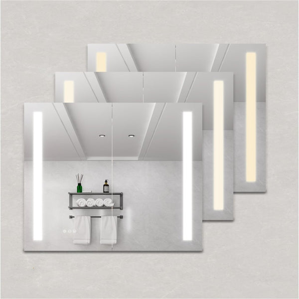 English Elm 36 X 30 Aluminum Medicine Cabinet Led Lighted Vanity Mirror Anti-fog Dimmable Bath W1738100836