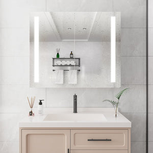 English Elm 36 X 30 Aluminum Medicine Cabinet Led Lighted Vanity Mirror Anti-fog Dimmable Bath W1738100836