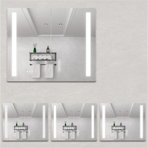 English Elm 36 X 30 Aluminum Medicine Cabinet Led Lighted Vanity Mirror Anti-fog Dimmable Bath W1738100836