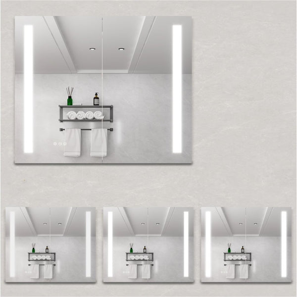 English Elm 36 X 30 Aluminum Medicine Cabinet Led Lighted Vanity Mirror Anti-fog Dimmable Bath W1738100836