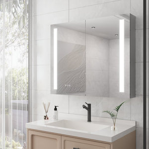 English Elm 36 X 30 Aluminum Medicine Cabinet Led Lighted Vanity Mirror Anti-fog Dimmable Bath W1738100836