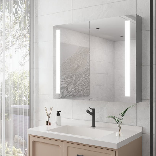 English Elm 36 X 30 Aluminum Medicine Cabinet Led Lighted Vanity Mirror Anti-fog Dimmable Bath W1738100836