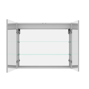 English Elm 36X30 Aluminum Medicine Cabinet with LED Vanity Mirror Anti-Fog Recessed Bath Storage W1738100838