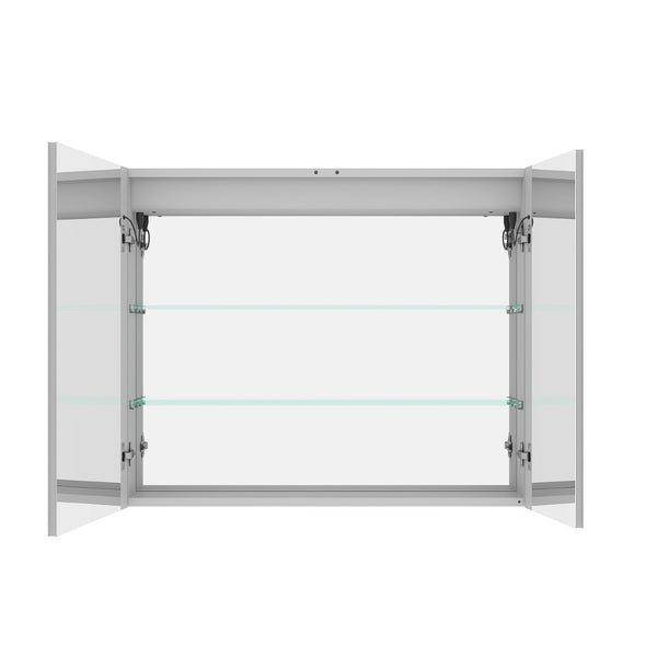 English Elm 36X30 Aluminum Medicine Cabinet with LED Vanity Mirror Anti-Fog Recessed Bath Storage W1738100838