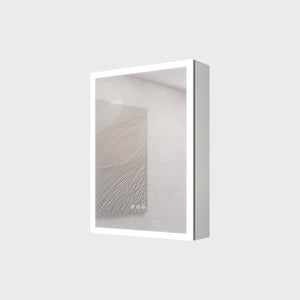 English Elm Bathroom Medicine Cabinet Led Mirror with Defogger Dimmer Clock and Aluminum Frame W1738100839