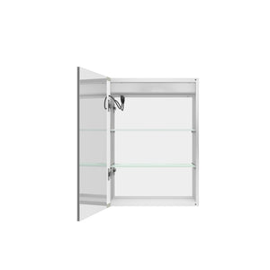 English Elm Bathroom Medicine Cabinet Led Mirror with Defogger Dimmer Clock and Aluminum Frame W1738100839