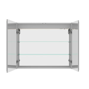English Elm Bathroom Led Medicine Cabinet Double Door Mirror with Defogger Dimmer and Smart Display W1738100840