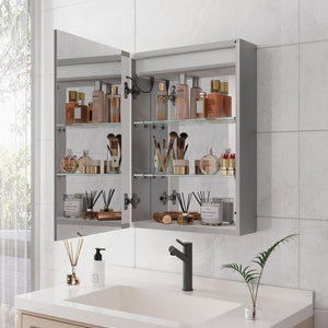 English Elm 20 X 28 Aluminum Wall Medicine Cabinet Dimmable Led Anti-fog Touch Bathroom Mirror W173894722