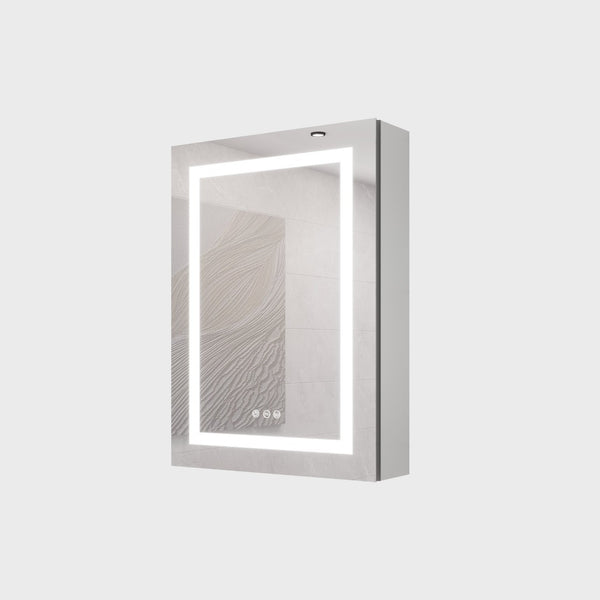 English Elm 20 X 28 Aluminum Wall Medicine Cabinet Dimmable Led Anti-fog Touch Bathroom Mirror W173894722