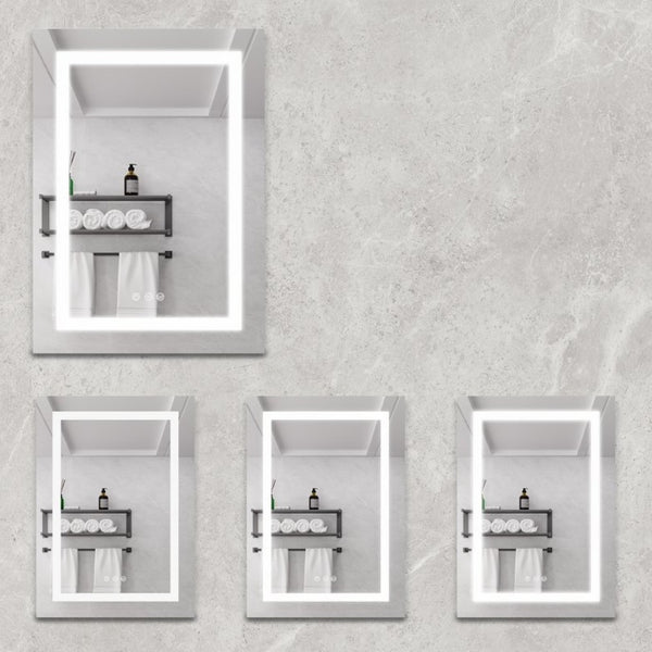 English Elm 20 X 28 Aluminum Wall Medicine Cabinet Dimmable Led Anti-fog Touch Bathroom Mirror W173894722