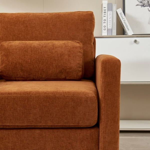 English Elm [modern Chenille Armchair Solid Wood Frame High-density Foam Seat for Living Room W1765P172323