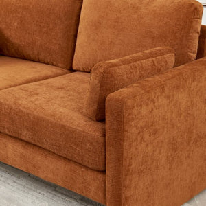 English Elm [mid-century Chenille Loveseat Solid Hardwood Frame Pillow Back 2-seat Compact Sofa W1765P172333
