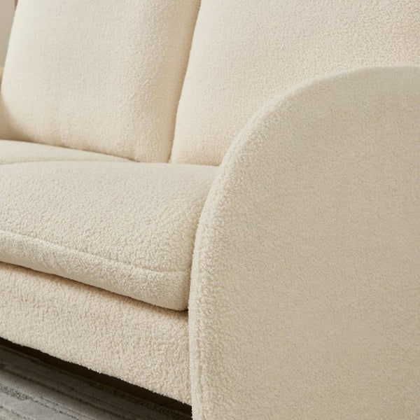 English Elm [sherpa Upholstered Compact Loveseat with Plush Pile Foam Cushions for Studio Apartment Beige W1765P172413
