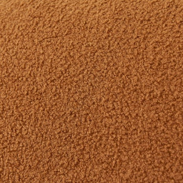 English Elm [sherpa Upholstered Compact Loveseat with Plush Pile Foam Cushions for Studio Apartment Orange W1765P172415