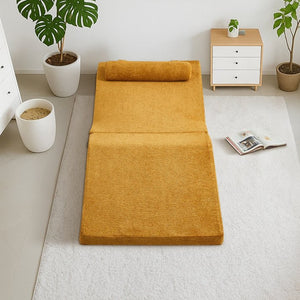 English Elm High-density Foam Tatami Floor Lounger Velvet Foldable Guest Bed for Studio Living W1765P342018