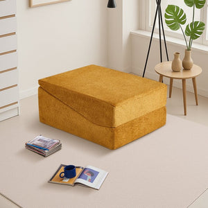 English Elm High-density Foam Tatami Floor Lounger Velvet Foldable Guest Bed for Studio Living W1765P342018