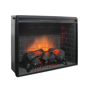 English Elm 33 Inch Infrared Electric Fireplace Insert with 3d Flame Effects and Trim Kit W1769P459257