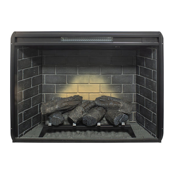 English Elm 33 Inch Infrared Electric Fireplace Insert with 3d Flame Effects and Trim Kit W1769P459257