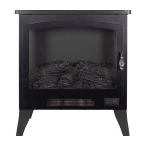 English Elm 21 Inch Three Sided Electric Fireplace Stove with 3D Flame LED and Remote Control W1769P498107