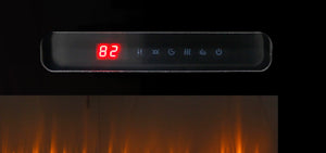 English Elm 62 Inch Recessed Wall Electric Fireplace with 16 Flame Colors Remote Timer Touch Screen W1769P498646