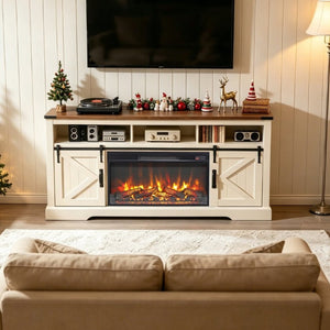 English Elm 30 Inch Electric Fireplace Insert Slim Log Set LED Flame Heater with Remote Timer W1769P518074