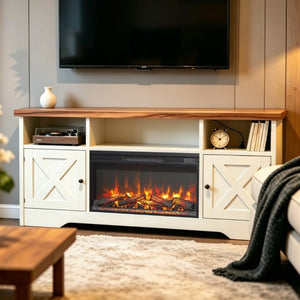 English Elm 30 Inch Electric Fireplace Insert Slim Log Set LED Flame Heater with Remote Timer W1769P518074