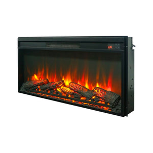 English Elm 36 Inch Electric Fireplace Insert Ultra Thin LED Log Set with Remote and Timer W1769P518076