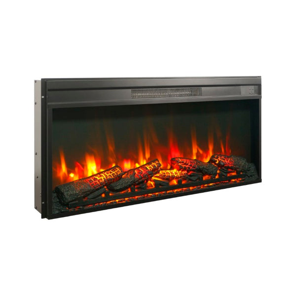 English Elm 36 Inch Electric Fireplace Insert Ultra Thin LED Log Set with Remote and Timer W1769P518076