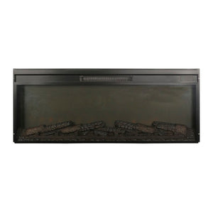 English Elm 42 Inch Ultra Thin Electric Fireplace Insert with Log Set LED Flame and Remote W1769P518078