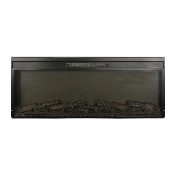 English Elm 42 Inch Ultra Thin Electric Fireplace Insert with Log Set LED Flame and Remote W1769P518078