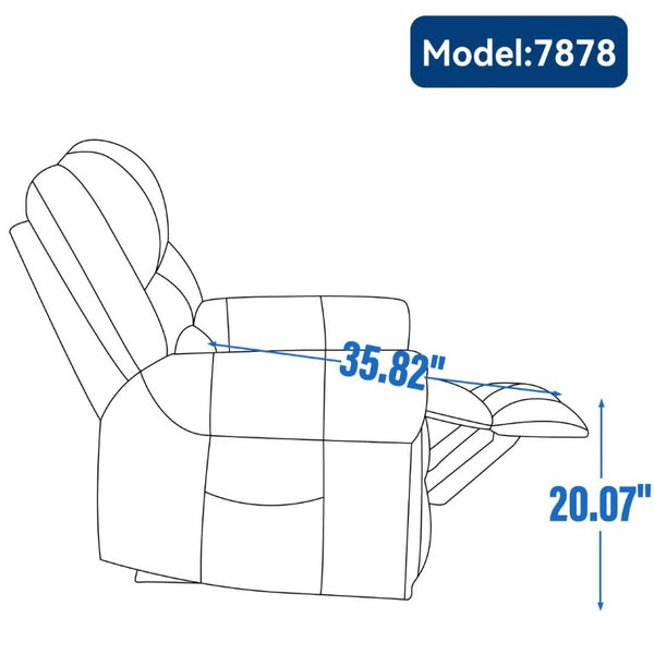 English Elm Power Lift Recliner Genuine Leather Dual Motor Massage Heat Infinite Position Chair Brown W1803S00075