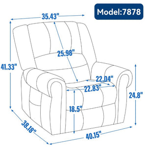 English Elm Power Lift Recliner Genuine Leather Dual Motor Massage Heat Infinite Position Chair Brown W1803S00075