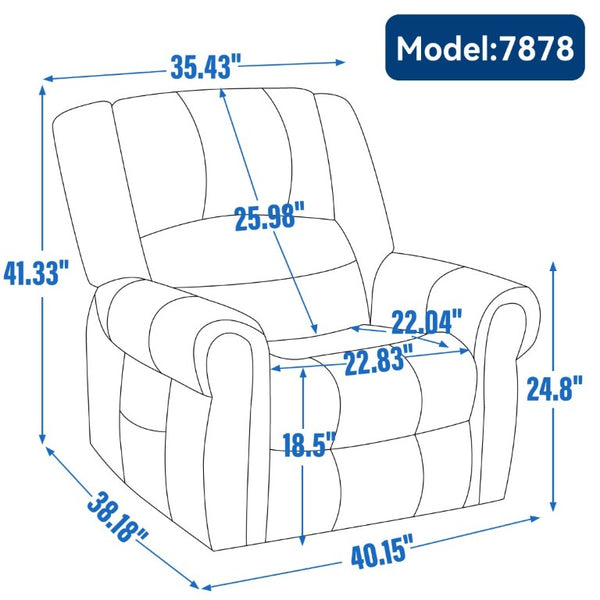 English Elm Power Lift Recliner Genuine Leather Dual Motor Massage Heat Infinite Position Chair Brown W1803S00075