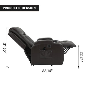 English Elm Infinite Position Power Lift Recliner with Massage Heat and USB for Seniors 350 Lb W1803S00095
