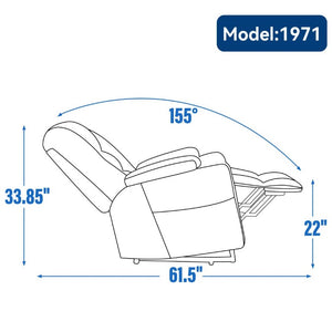 English Elm Large Power Lift Recliner Chenille Chair with Massage Heat and USB Charging Ports Brown W1803S00113