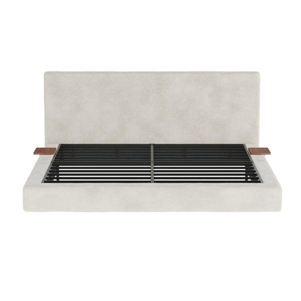 English Elm Airframe California King Upholstered Bed Foam Cushion Sliding Shelf Low Profile W1820P510287