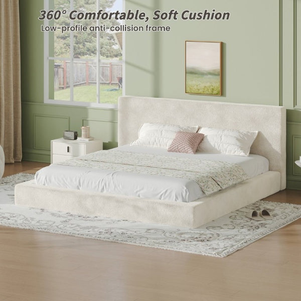 English Elm Airframe King Cloud Upholstered Bed Surround Soft Sponge Cushion Minimalist Wrap W1820P517772