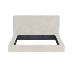 English Elm Airframe Queen Sherpa Upholstered Bed Surround Soft Cushioned Frame for Any Bedroom W1820P517776