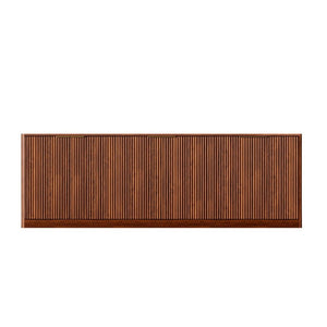 English Elm 94.5 Inch Fluted Matte Credenza with Six Doors for Dining Living or Entryway Walnut W1820S00083