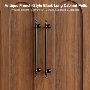 English Elm 94.5 Inch Low Profile Media Console Six Arched Doors Matte Finish Living Room Storage Walnut W1820S00089