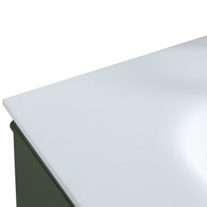 English Elm 30" Floating Wall Mounted Sage Green Vanity with Acrylic Basin Two Soft Close Drawers W1826P449926