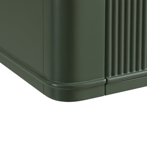 English Elm 36" Floating Sage Green Bathroom Vanity with Integrated Acrylic Basin Two Drawers W1826P449927
