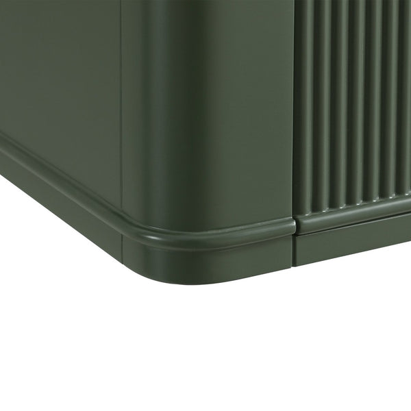 English Elm 36" Floating Sage Green Bathroom Vanity with Integrated Acrylic Basin Two Drawers W1826P449927